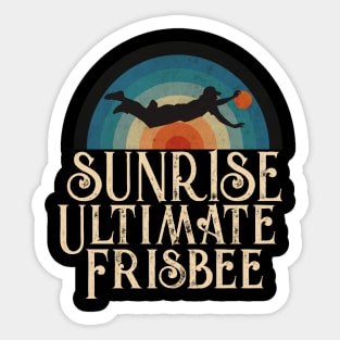 Ultimate Frisbee Sunset Sticker